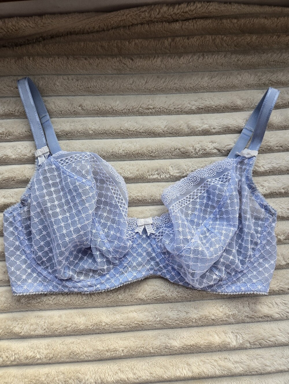 Felina Blue Lace Underwire Bra 36DD